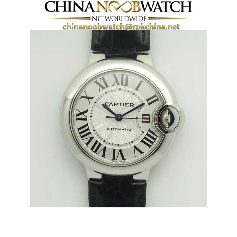 Replica Ballon Bleu De Cartier 33MM W6920085 AF Stainless Steel Silver Dial Seiko NH05A