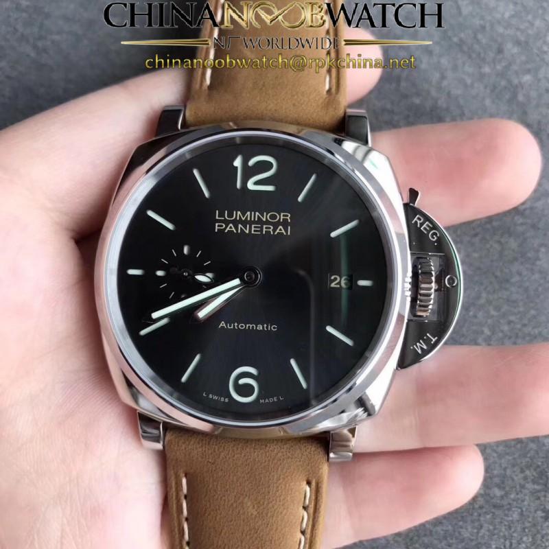 Replica Panerai Luminor Due 3 Days Date Acciao PAM904 VS stainless Steel Black Dial Swiss OP XXXIV