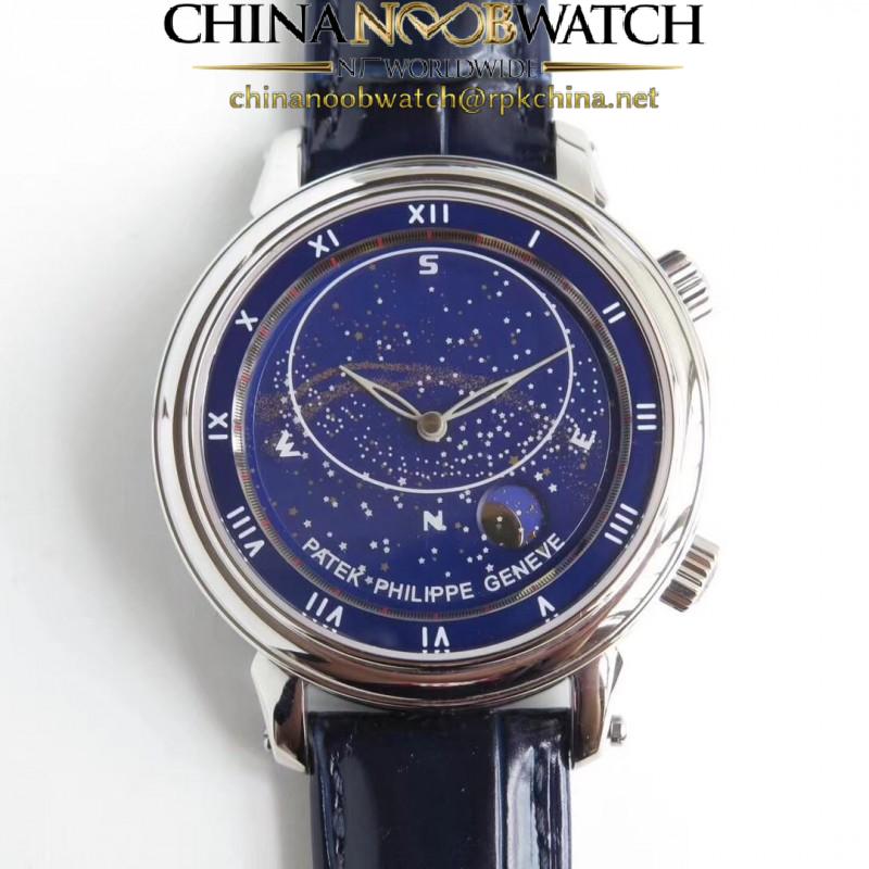 Replica Patek Philippe Grand Complications Sky Moon Celestial 5102G N Stainless Steel Blue Dial Swiss 240 LU CL C