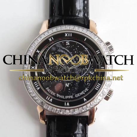 Replica Patek Philippe Grand Complications Sky Moon Celestial 5102PR N Rose Gold & Diamond Black Dial Swiss 240 LU CL C