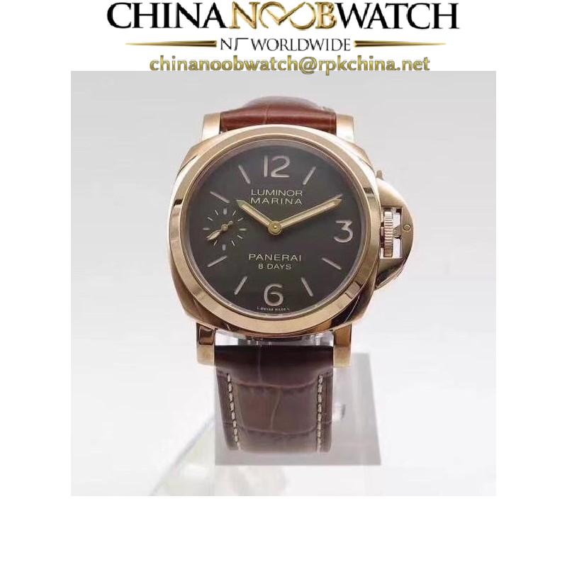 Replica Panerai Luminor 8 Days Oro Rosso PAM511 ZF Rose Gold Brown Dial Swiss P5000