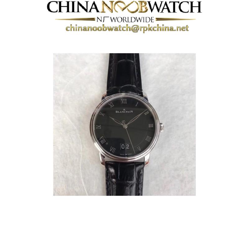 Replica Blancpain Villeret Grande Date 6669-1127-55B HG V2 Stainless Steel Black Dial Swiss 6950