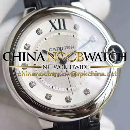 Replica Cartier Ballon Bleu Stainless Steel White Dial M9015