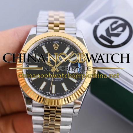 Replica Rolex Datejust II 116333 41MM KS Stainless Steel & Yellow Gold Black Dial Swiss 2836-2