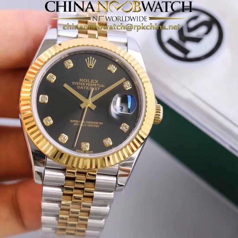 Replica Rolex Datejust II 116333 41MM KS Stainless Steel & Yellow Gold Black Dial Swiss 2836-2