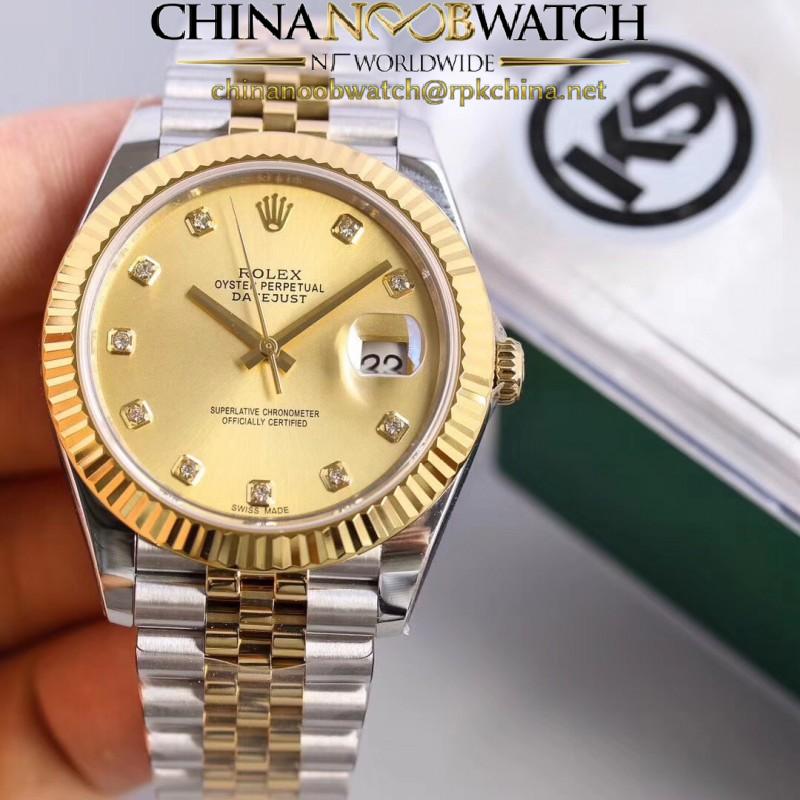 Replica Rolex Datejust II 116333 41MM KS Stainless Steel & Yellow Gold Champagne Dial Swiss 2836-2