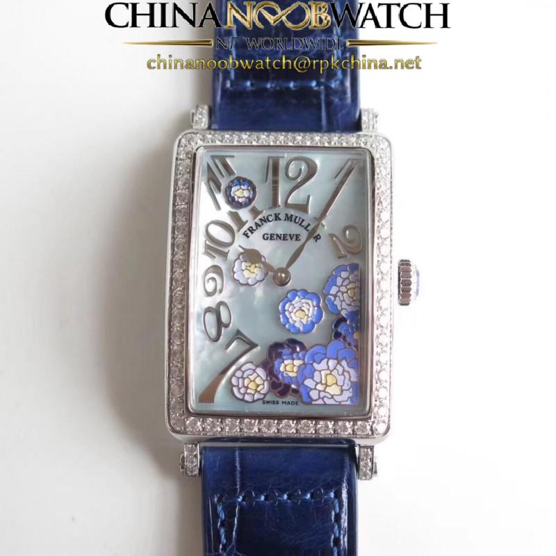 Replica Franck Muller Ladies Long Island 952 QZ REL MOP VL D1R EA Stainless Steel & Diamonds Mother Of Pearl Dial Swiss Quartz