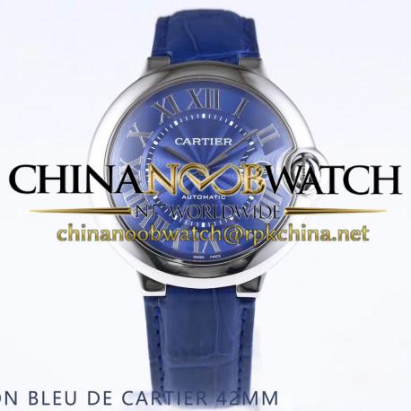 Replica Ballon Bleu De Cartier 42MM WSBB0025 AF Stainless Steel Blue Dial Swiss 2892