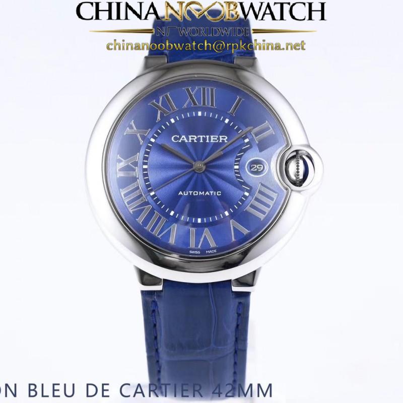 Replica Ballon Bleu De Cartier 42MM WSBB0025 AF Stainless Steel Blue Dial Swiss 2892