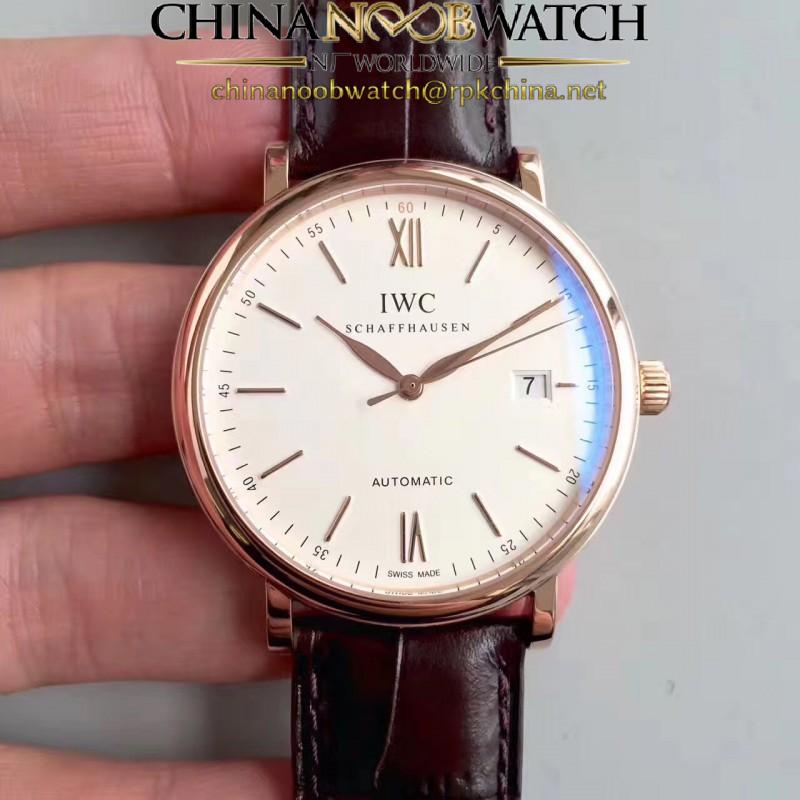 Replica IWC Portofino Automatic IW356504 MK Rose Gold White Dial Swiss 2892