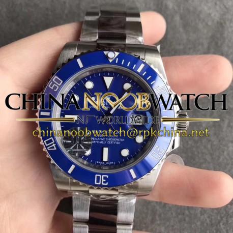 Replica Rolex Submariner Date 116619LB JF Stainless Steel Blue Dial Swiss 2824-2