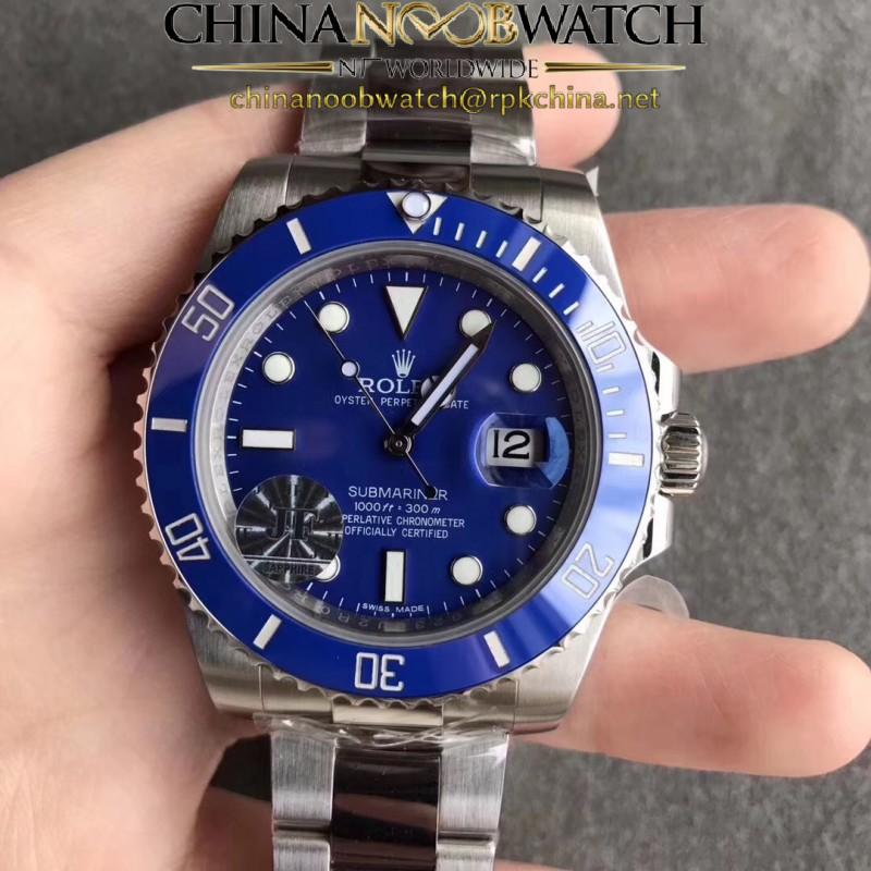 Replica Rolex Submariner Date 116619LB JF Stainless Steel Blue Dial Swiss 2824-2