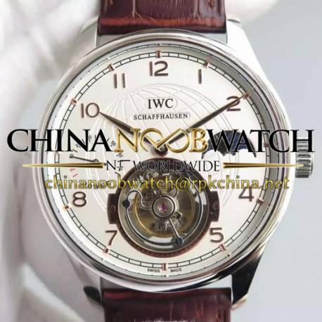 Replica IWC Portuguese Tourbillon Moonphase Power Reserve Stainless Steel White Dial Swiss IWC Tourbillon