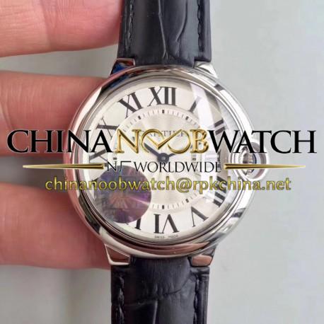 Replica Cartier Ballon Bleu 36MM W69017Z4 JF Stainless Steel Silver Dial Swiss Ronda Quartz