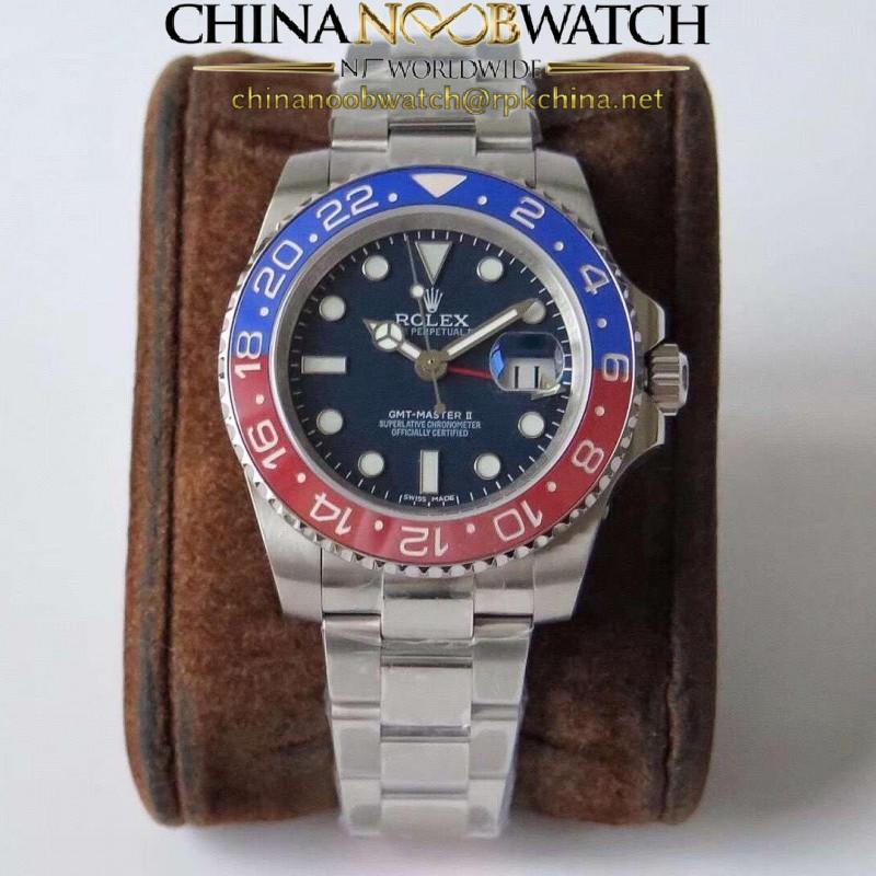 Replica Rolex GMT-Master II 116719BLRO DJ Stainless Steel Blue Dial Swiss 2836-2