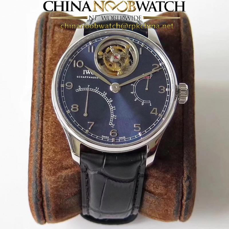 Replica IWC Portugieser Tourbillon Mystere Retrograde IW504601 ZF Stainless Steel Blue Dial Swiss Tourbillon