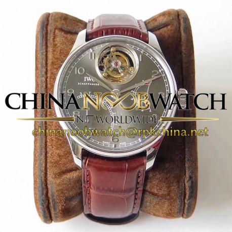 Replica IWC Portugieser Tourbillon Mystere Retrograde IW504601 ZF Stainless Steel Anthracite Dial Swiss Tourbillon