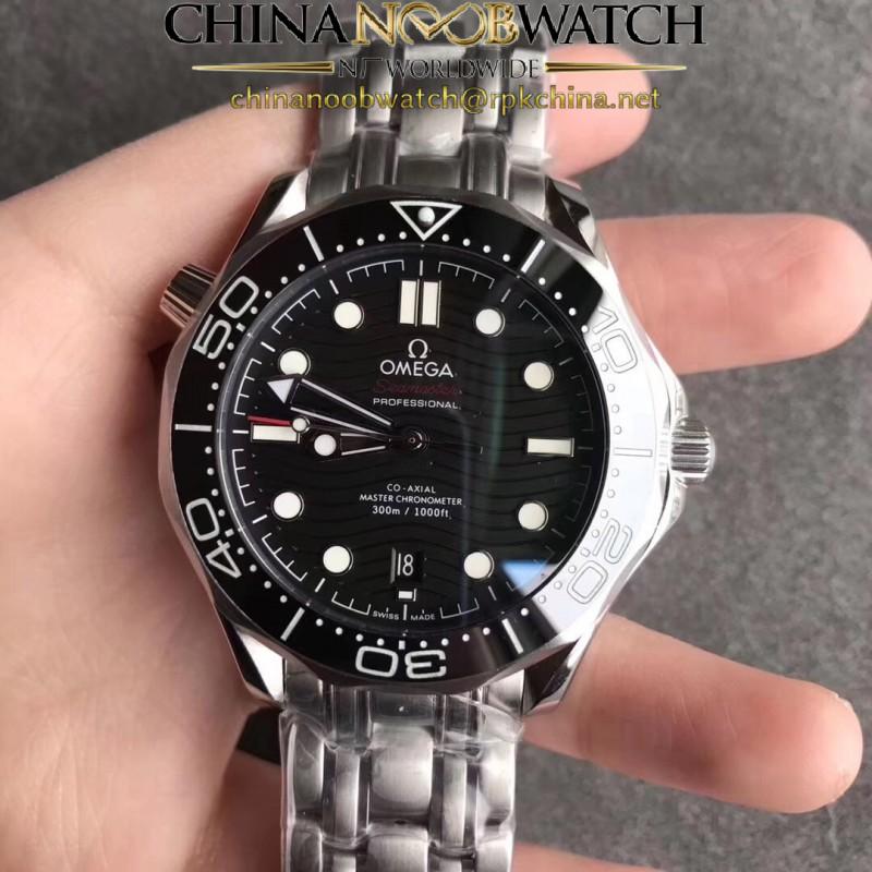 Replica Omega Seamaster Diver 300M 210.30.42.20.01.001 UR Stainless Steel Black Dial Swiss 8800