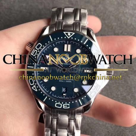 Replica Omega Seamaster Diver 300M 210.30.42.20.03.001 UR Stainless Steel Blue Dial Swiss 8800