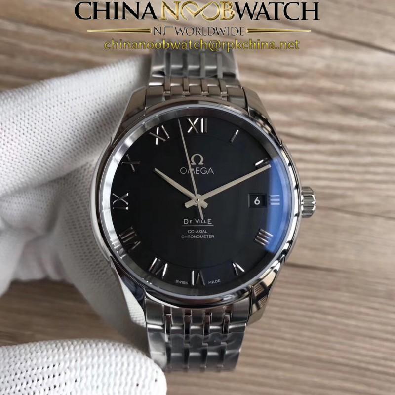 Replica Omega De Ville Co-Axial 41MM 431.10.41.21.01.001 3S Stainless Steel Black Dial Swiss 8500