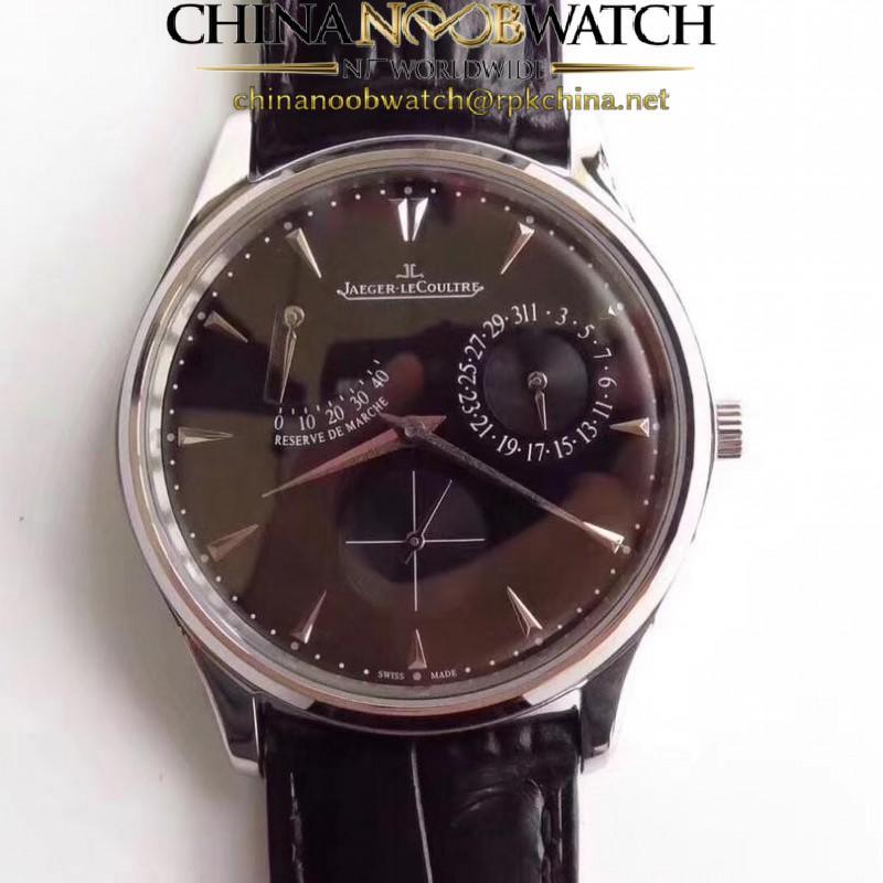 Replica Jaeger-LeCoultre Master Ultra Thin Reserve De Marche 1378480 SW Stainless Steel Black Dial Swiss Caliber 938A/1