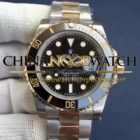 Replica Rolex Submariner Date 116613LN N V8S 24K Yellow Gold Wrapped & Stainless Steel Black Dial Swiss 2836-2