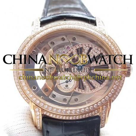 Replica Audemars Piguet Royal Millenary 4101 15350 V9 Rose Gold & Diamonds Rose Gold Skeleton Dial Swiss 4101