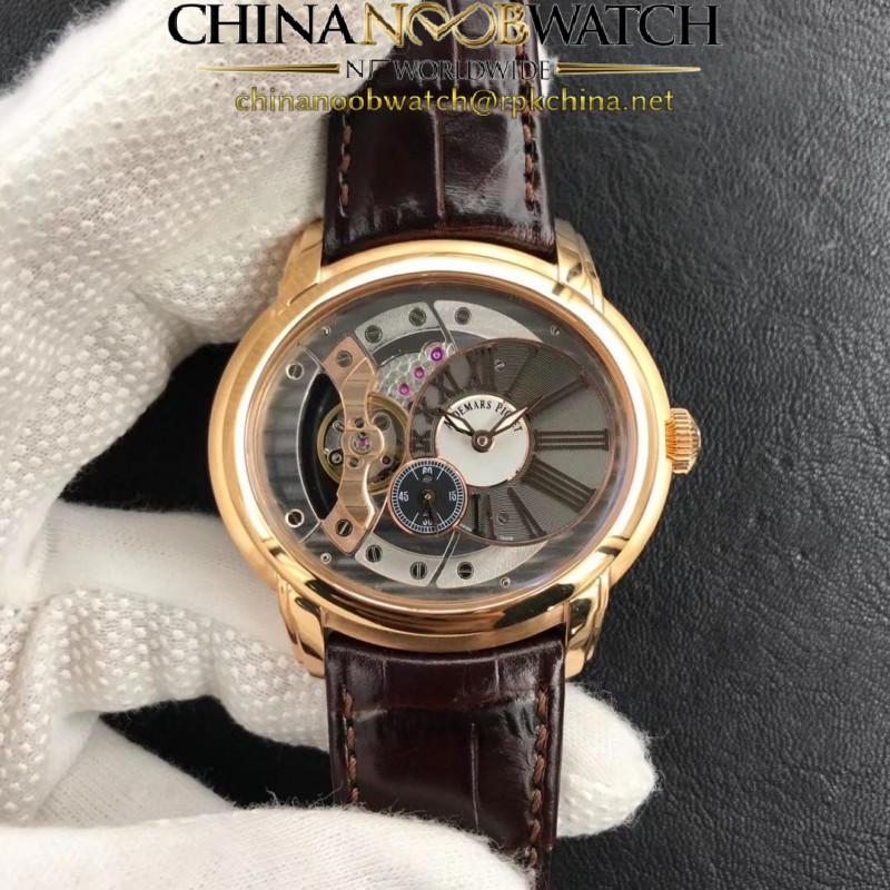 Replica Audemars Piguet Royal Millenary 4101 15350OR.OO.D093CR.01 V9 Yellow Gold Skeleton Dial Swiss 4101