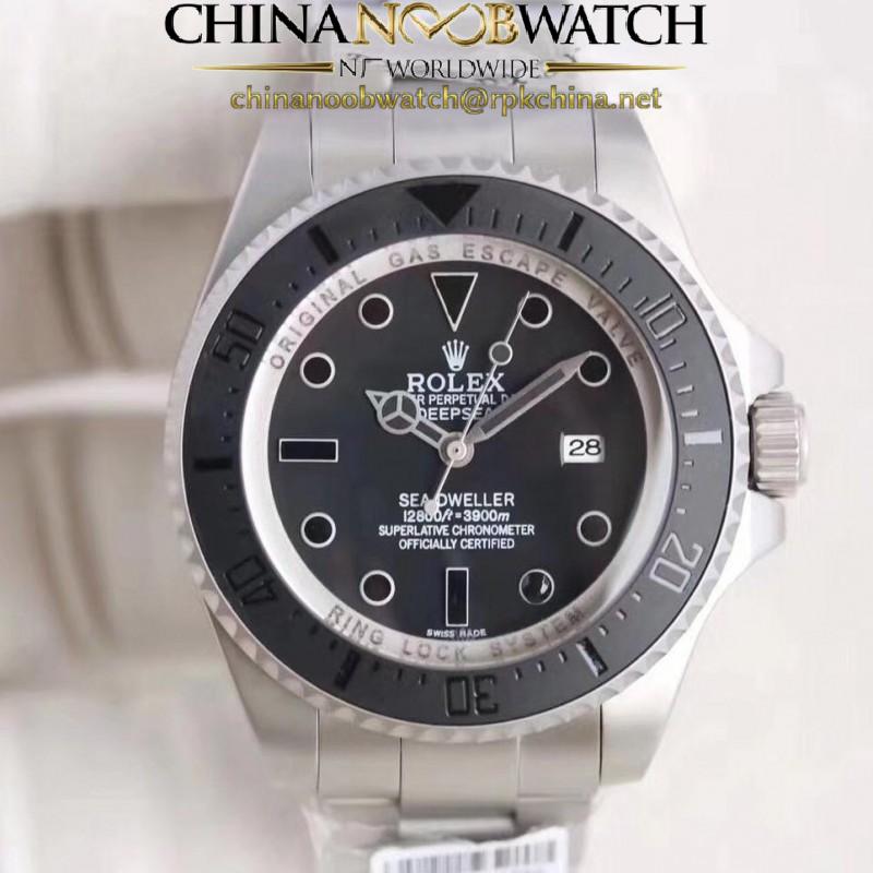 Replica Rolex DEEPSEA Phantom Jacques Piccard 116660 BP Stainless Steel Black Dial Swiss 2836-2