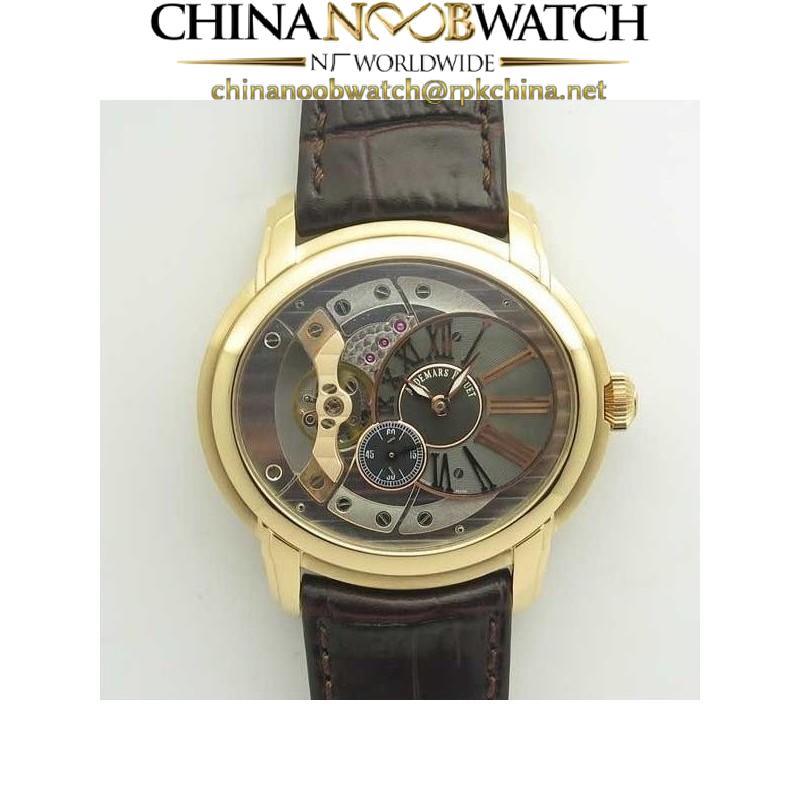 Replica Audemars Piguet Royal Millenary 4101 15350OR.OO.D093CR.01 V9 Yellow Gold Skeleton Dial Swiss 4101