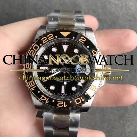 Replica Rolex GMT-Master II 116713LN N V9S 24K Yellow Gold Wrapped & 904L Stainless Steel Black Dial Swiss 2836-2