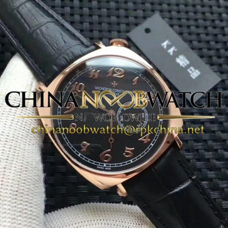 Replica Vacheron Constantin Historiques American 1921 82035/000R-9359 KK Rose Gold Black Dial  Swiss 4400