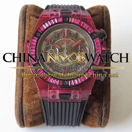 Replica Hublot Big Bang Unico Red Sapphire 411.JR.4901.RT OX Red Sapphire Crystal Skeleton Dial Swiss HUB1242