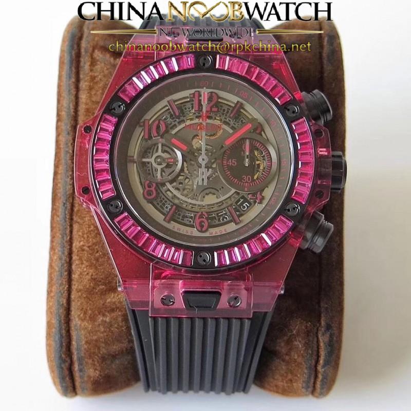 Replica Hublot Big Bang Unico Red Sapphire 411.JR.4901.RT OX Red Sapphire Crystal Skeleton Dial Swiss HUB1242