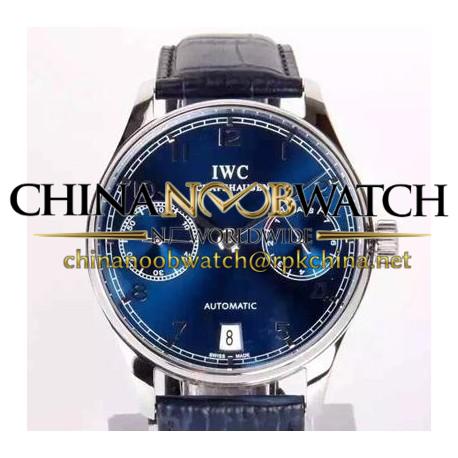 Replica IWC Portuguese IW5007 Power Reserve Stainless Steel Blue Dial Swiss IWC 52010