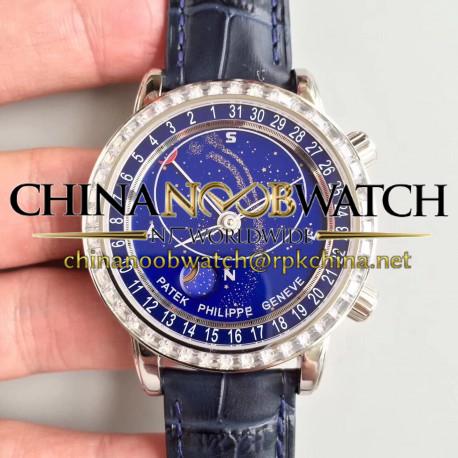 Replica Patek Philippe Grand Complications Sky Moon Celestial 6102P-001 Noob Stainless Steel Blue Dial Swiss 240 LU CL C