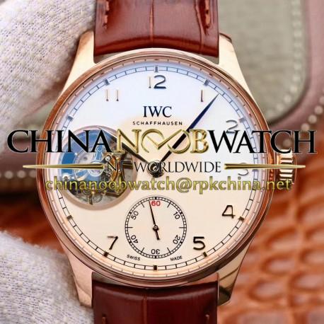 Replica IWC Portugieser Tourbillon IW546302 ZF Rose Gold White Dial Swiss Tourbillon