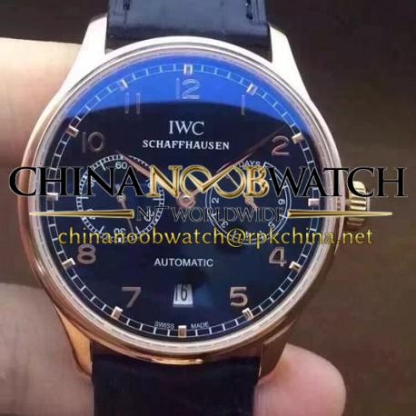 Replica IWC Portuguese IW5007 Power Reserve Rose Gold Black Dial Swiss IWC 52010