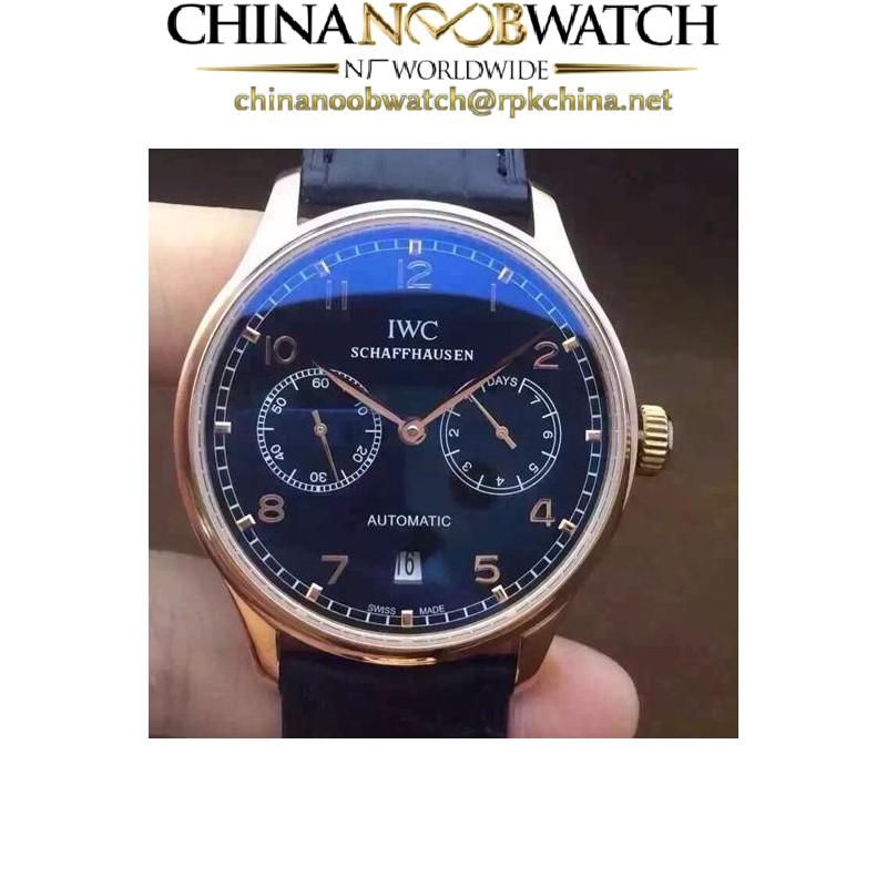 Replica IWC Portuguese IW5007 Power Reserve Rose Gold Black Dial Swiss IWC 52010