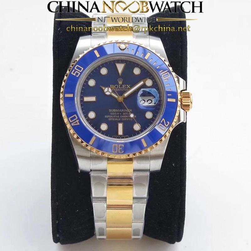 Replica Rolex Submariner Date 116613LB VR 18K Yellow Gold Wrapped & Stainless Steel Blue Dial Swiss 2836-2