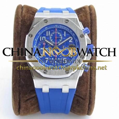 Replica Audemars Piguet Royal Oak Offshore Chronograph 2018 SIHH 26470 JF V2 Stainless Steel Blue Dial Swiss 3126