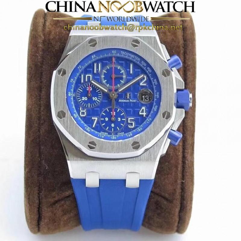 Replica Audemars Piguet Royal Oak Offshore Chronograph 2018 SIHH 26470 JF V2 Stainless Steel Blue Dial Swiss 3126