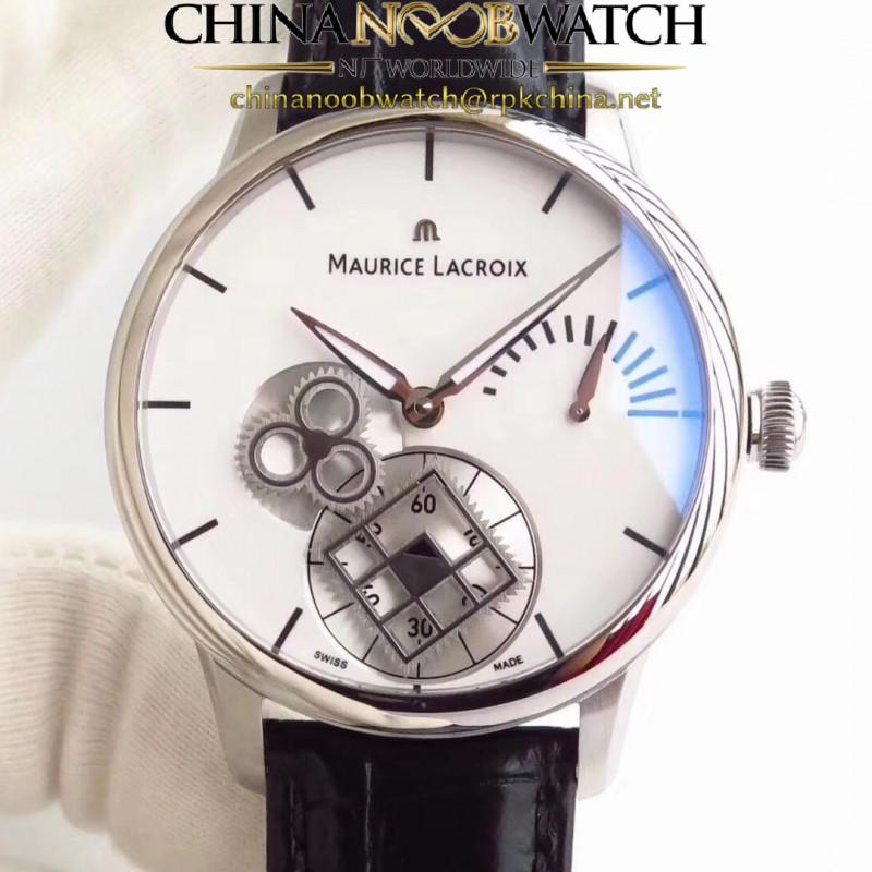 Replica Maurice Lacroix Roue Carree Seconde MP7158-SS001-901 AM Stainless Steel White Dial Swiss ML 156