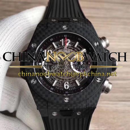 Replica Hublot Big Bang Unico Carbon 411.QX.1170.RX 3AF Carbon Fiber Skeleton Dial Swiss HUB1242