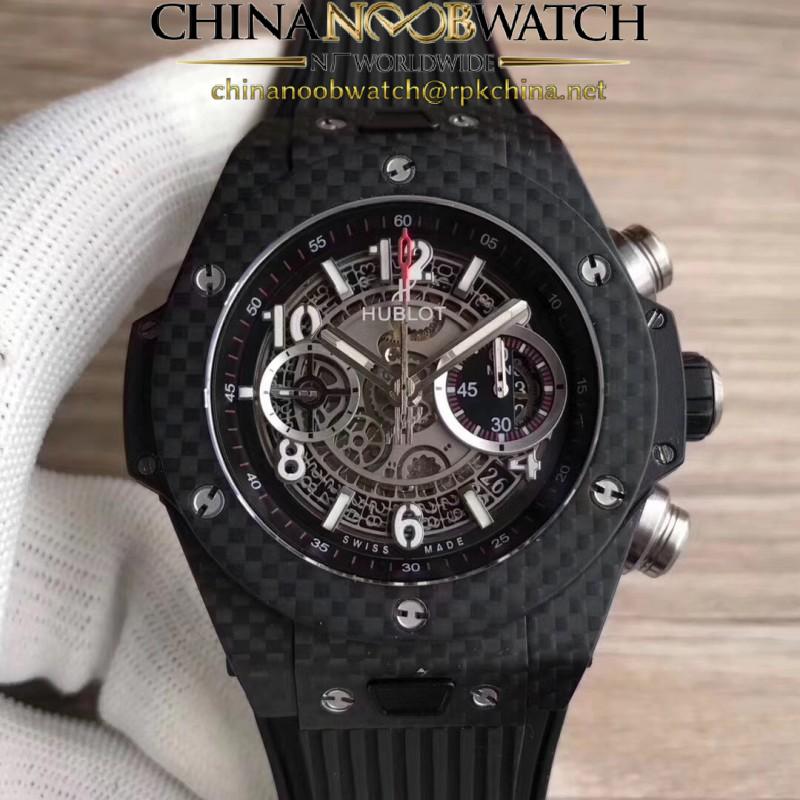 Replica Hublot Big Bang Unico Carbon 411.QX.1170.RX 3AF Carbon Fiber Skeleton Dial Swiss HUB1242