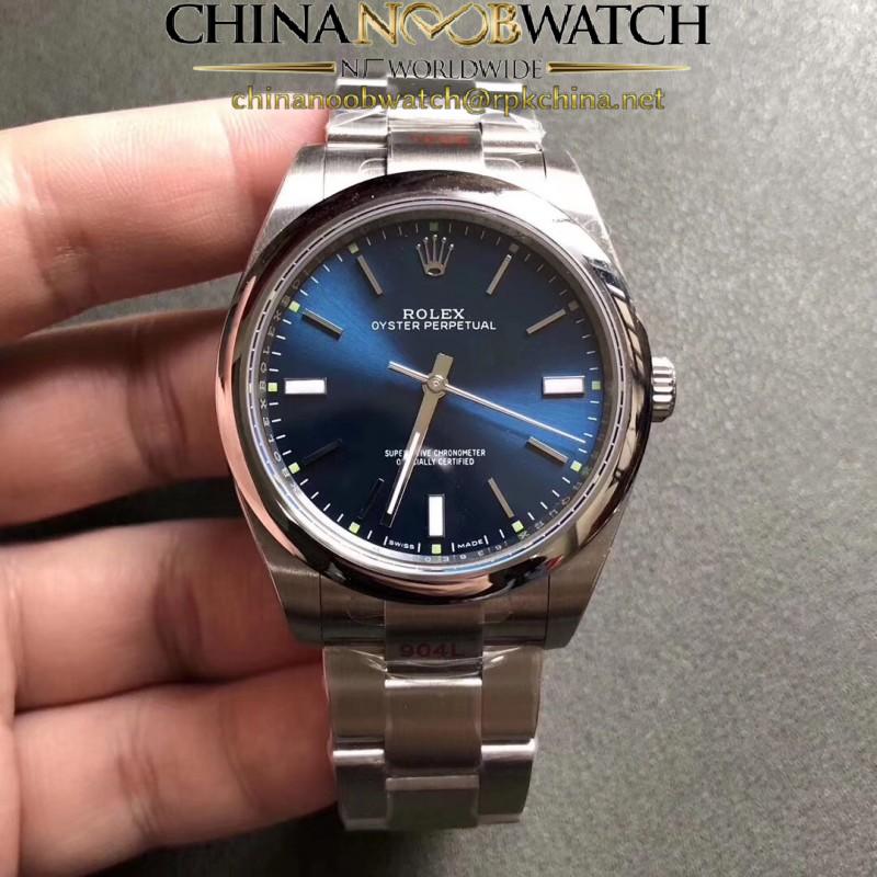 Replica Rolex Oyster Perpetual 39 114300 GM Stainless Steel 904L Blue Dial Swiss 3132