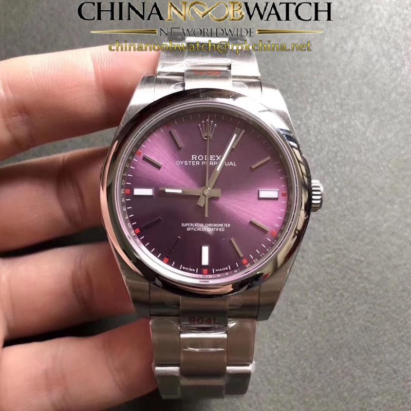 Replica Rolex Oyster Perpetual 39 114300 GM Stainless Steel 904L Red Dial Swiss 3132