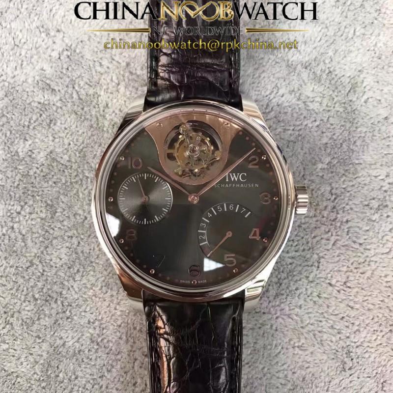 Replica IWC Portuguese Tourbillon Mystery IW504207 TF Stainless Steel Anthracite Dial Swiss 50900