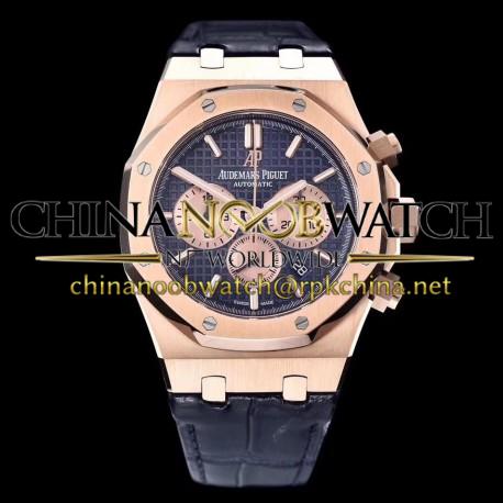 Replica Audemars Piguet Royal Oak Chronograph 26331 OM Rose Gold Blue Dial Swiss 7750