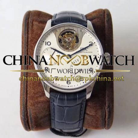 Replica IWC Portuguese Tourbillon Mystery IW504601 ZF Stainless Steel White Dial Swiss Tourbillon